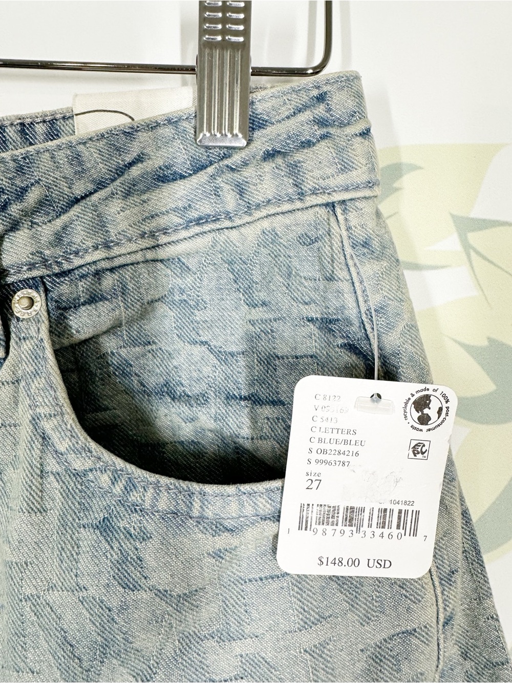 NEW Free People We The Free Deep Trance Jacquard Letter Boyfriend Denim Jeans 27 - Picture 10 of 15